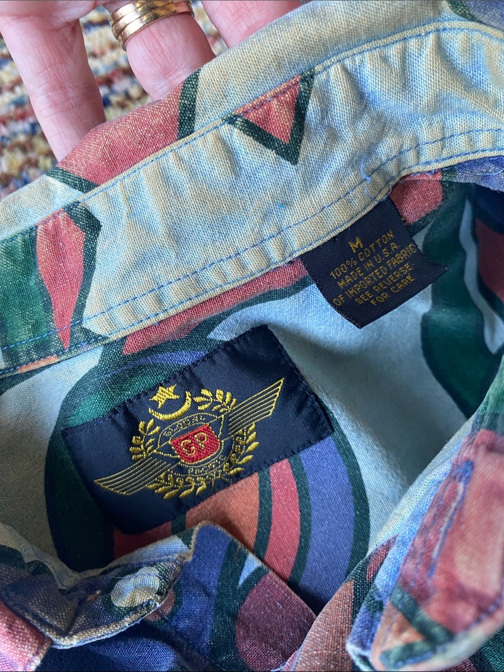 ⚡️Vintage geometric print chambray shirt - Picture 7 of 10